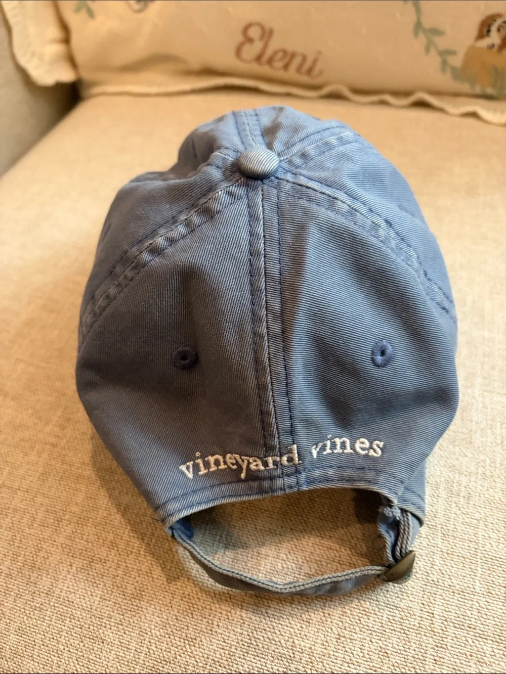 Vineyard Vines Kids Slate Blue Whale Cap
